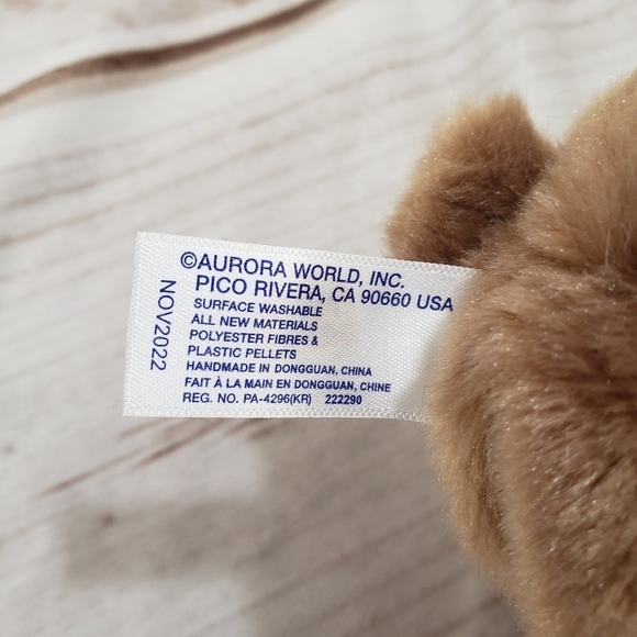 Aurora Palm Pals Barnie Brown Owl Beanbag Plush Toy With Tags 5 Inch 2022 - Picture 9 of 10